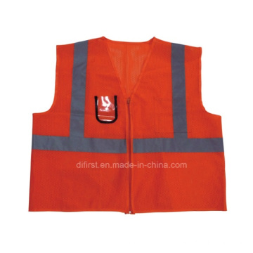 Safety Vest with One Horizontal One Vertical